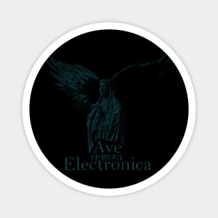 ASCii Sancta Maria - Ave Electronica (Blue) Magnet